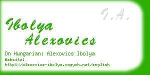 ibolya alexovics business card